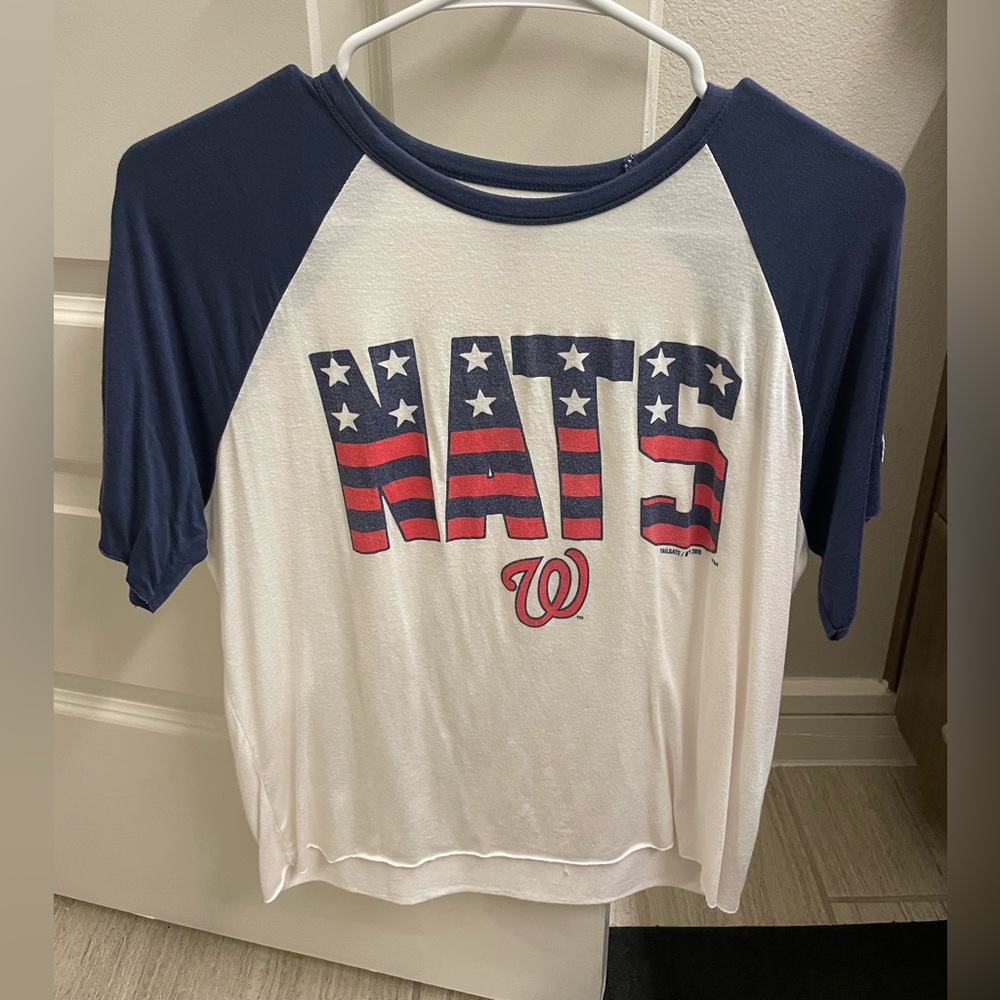 Washington “nats” cropped t shirt for woman